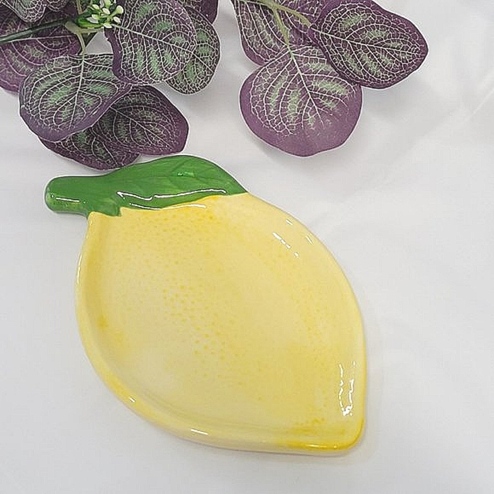 🆕️ Ceramic Glossy Spoon Rest, Lemon Spoon Rest